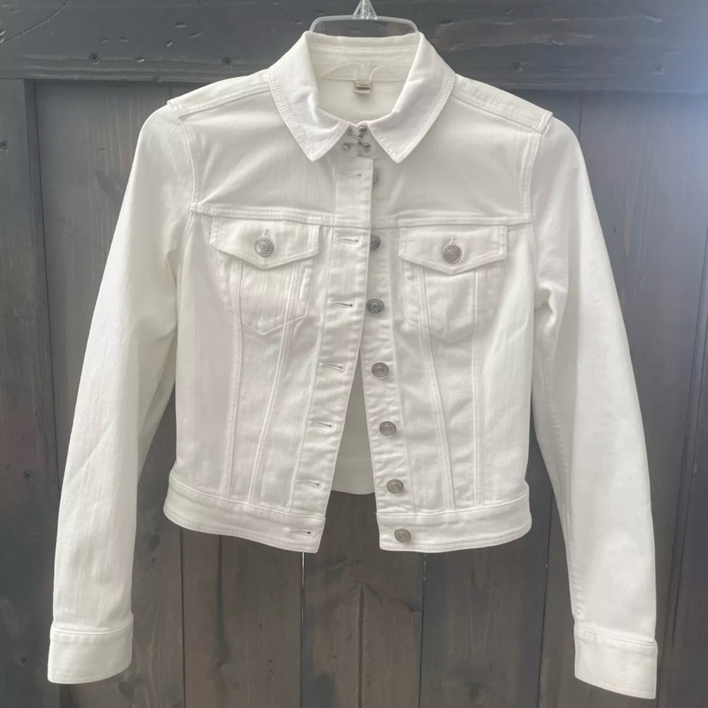 Burberry Brit white jean jacket XS